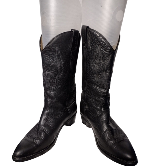 Harley Davidson Oil Resistant Pull On Leather Boots - Picture 5 of 12